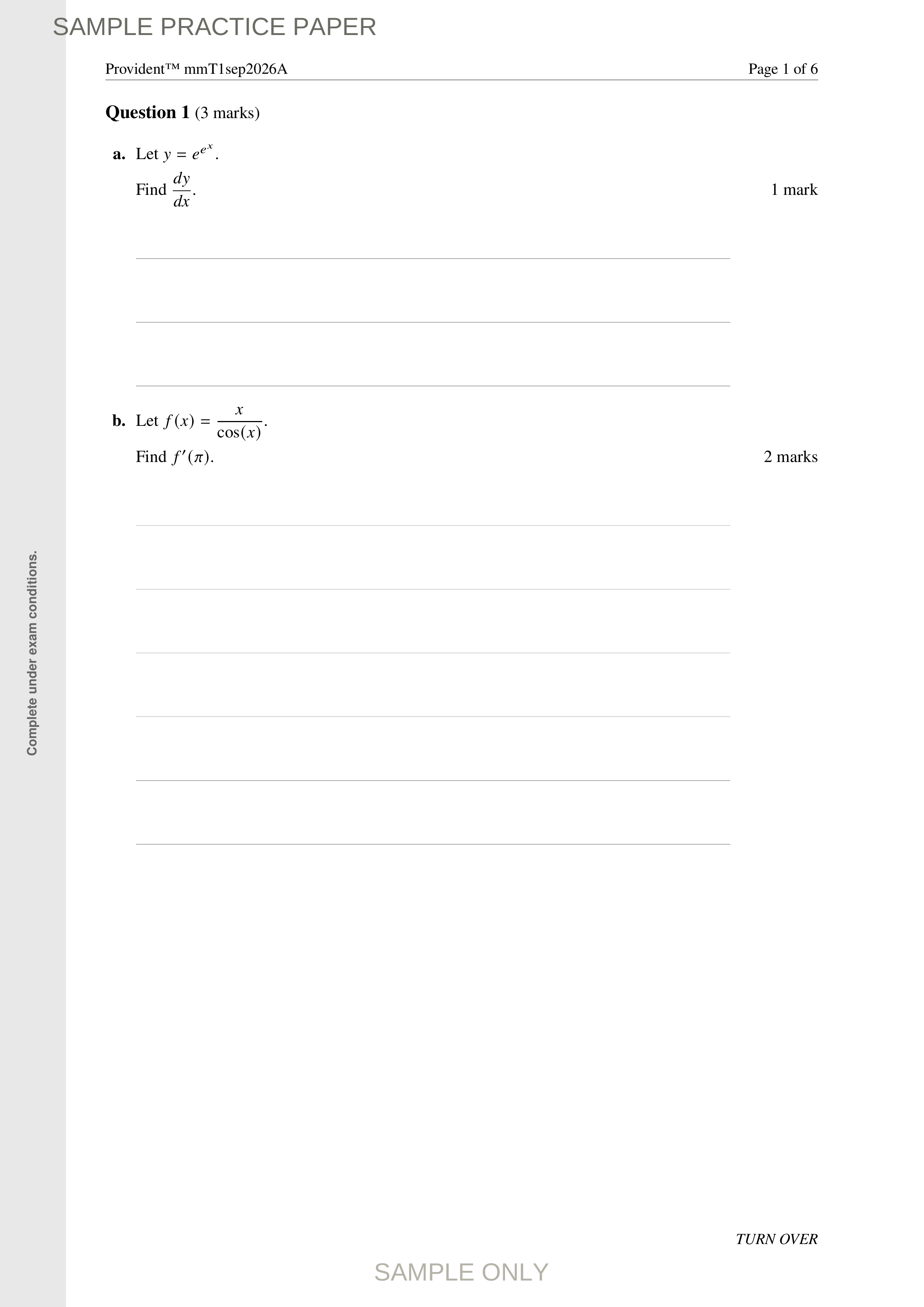 Sample paper, page 2 of 7
